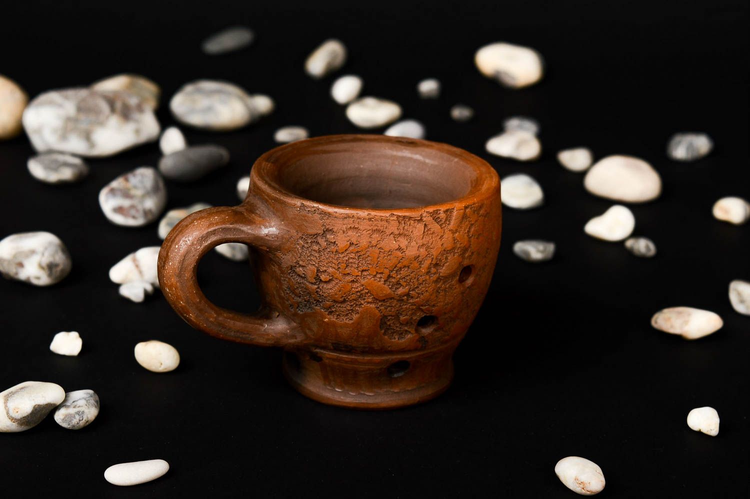 Tee Tasse handmade Flöte aus Ton Keramik Geschirr originelles Geschenk schön foto 1