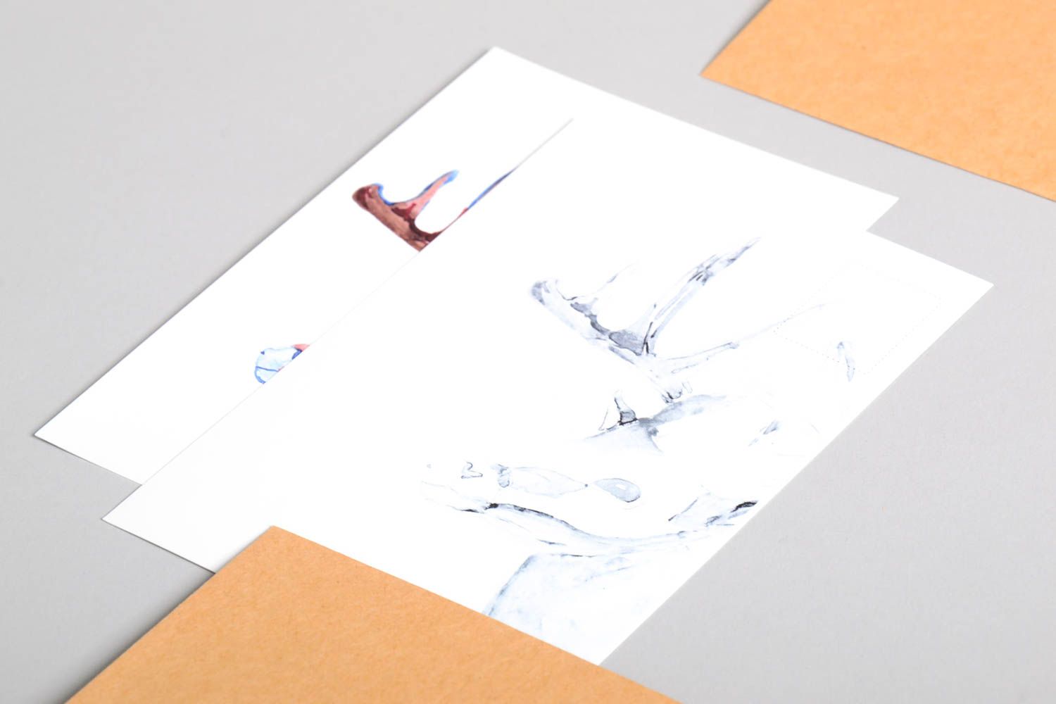 Открытки ручной работы красивые открытки две поздравительные открытки Олени фото 3