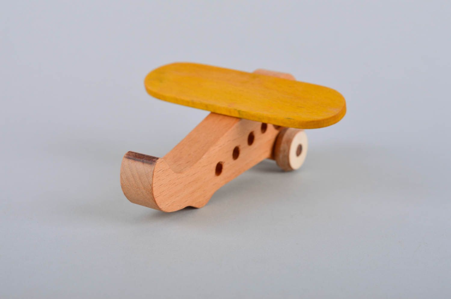 Handmade Spielzeug Holz Geschenk für Kinder Spielzeug aus Holz kleines Flugzeug foto 4