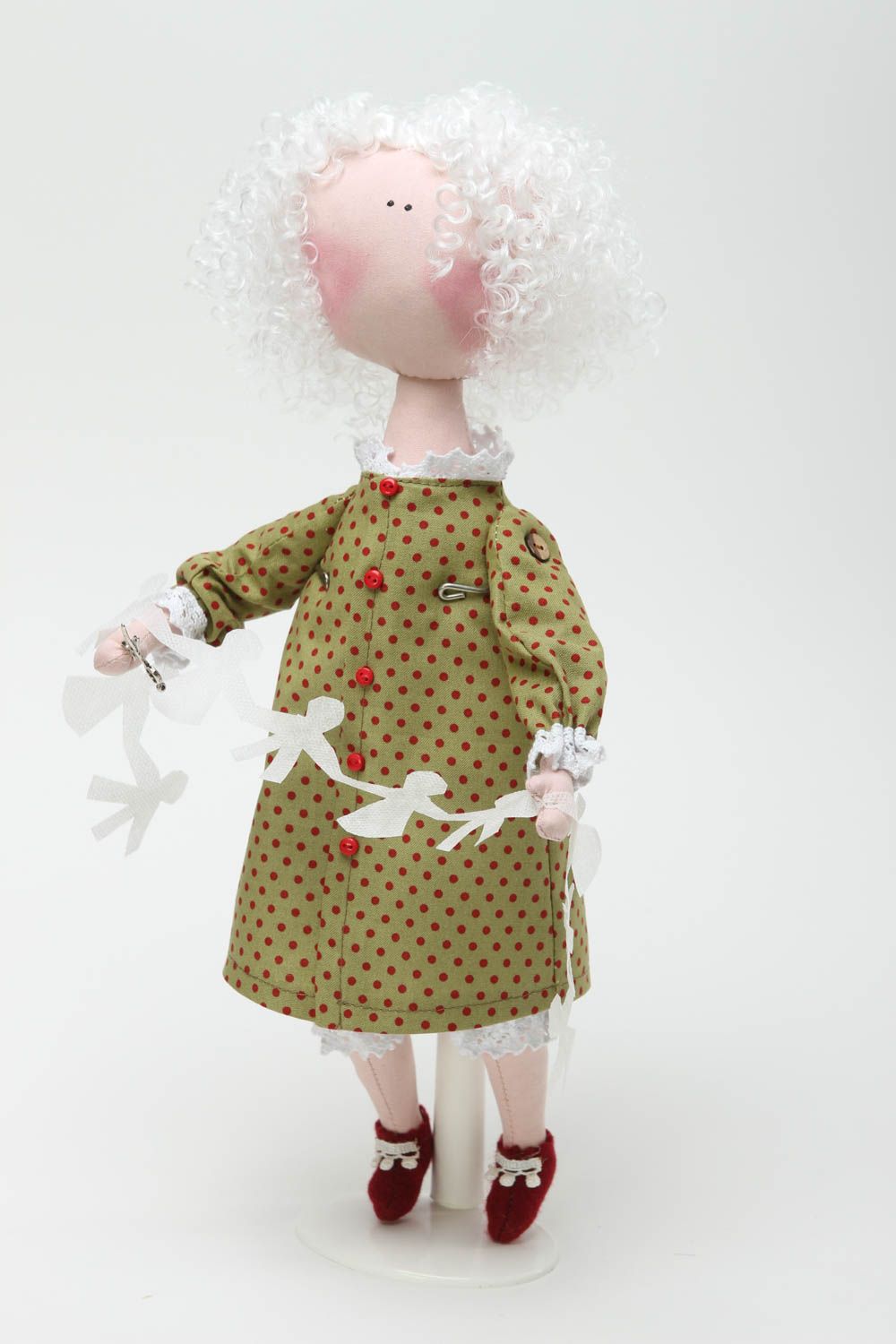 Кукла из ткани кукла ручной работы мягкая кукла с подставкой дизайнерская фото 2