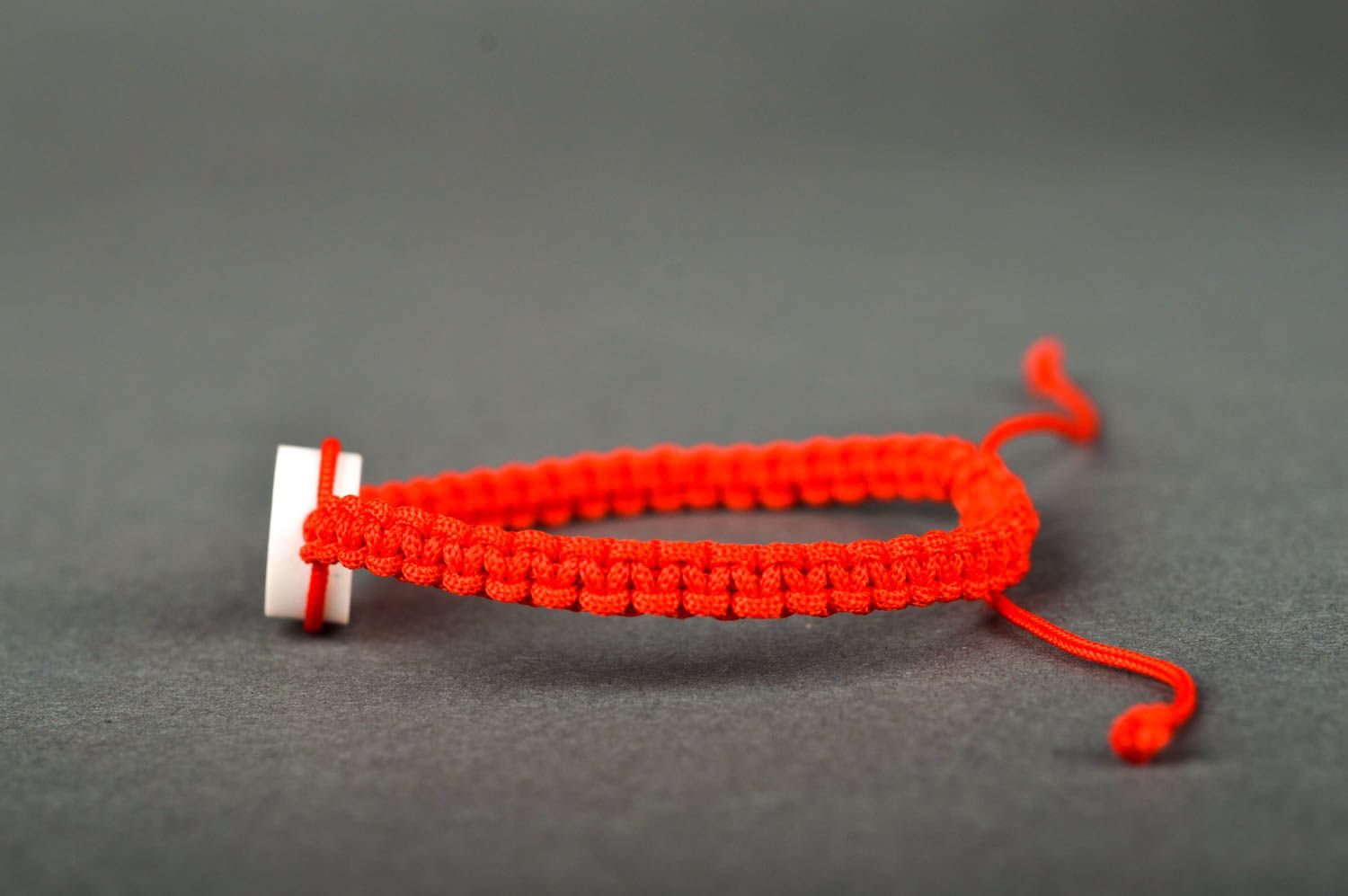 Red handmade bracelet fashion accessory bracelet with inset beautiful bracelet photo 3