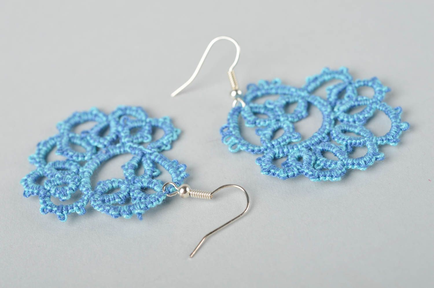 Stylish handmade woven thread earrings textile jewelry designs gifts for her photo 5
