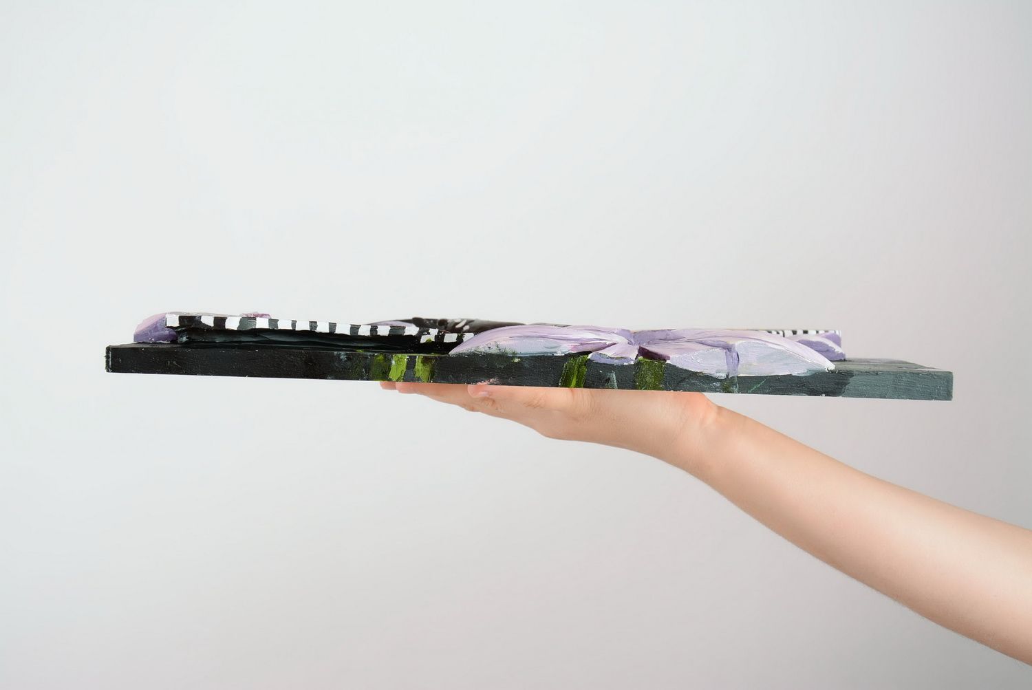 Ölgemälde orangefarbiger Schmetterling foto 4