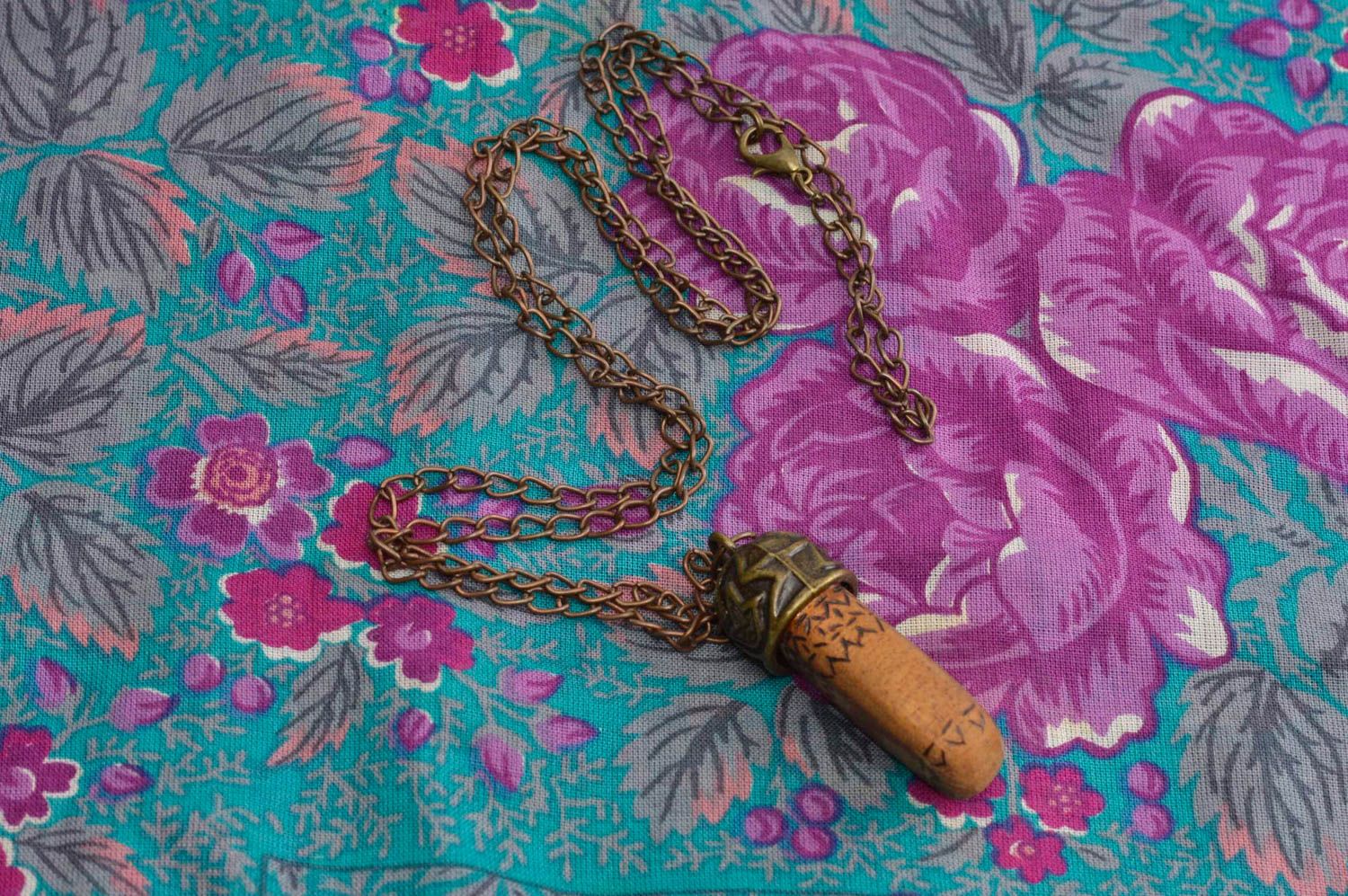Handmade pendant wooden jewelry mahogany pendant fashion necklace womens jewelry photo 1
