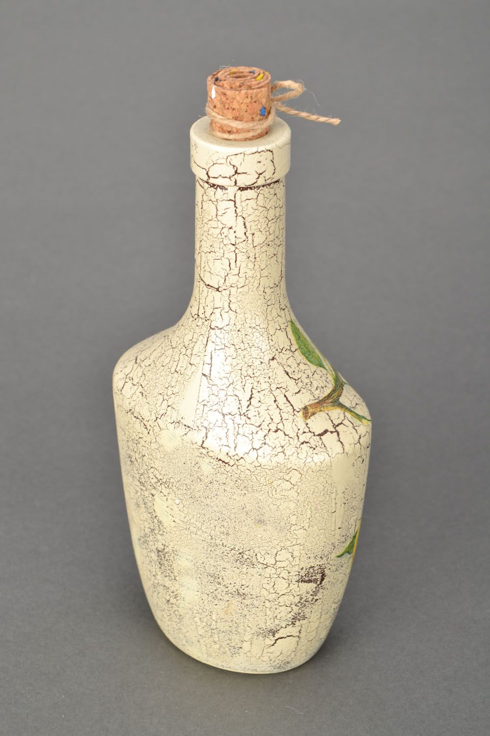 Beautiful bottle with decoupage photo 4