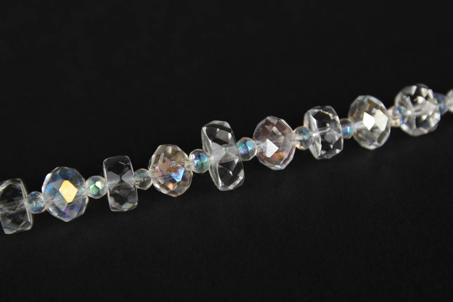 Damen Halskette Handgefertigt Halsschmuck für Damen Kristall Schmuck in Weiß foto 3
