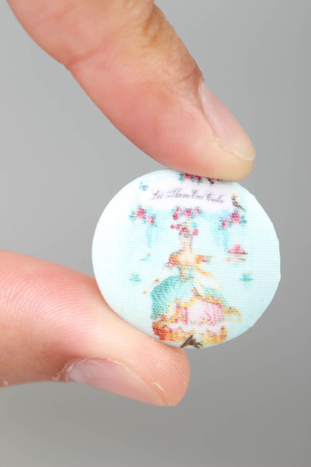 Botón bonito hecho a mano accesorio para ropa botón para manualidades celeste foto 5