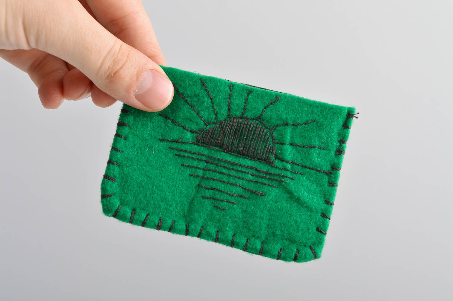 Monedero hecho a mano inusual cartera de tela hecha en casa accesorio de moda foto 5