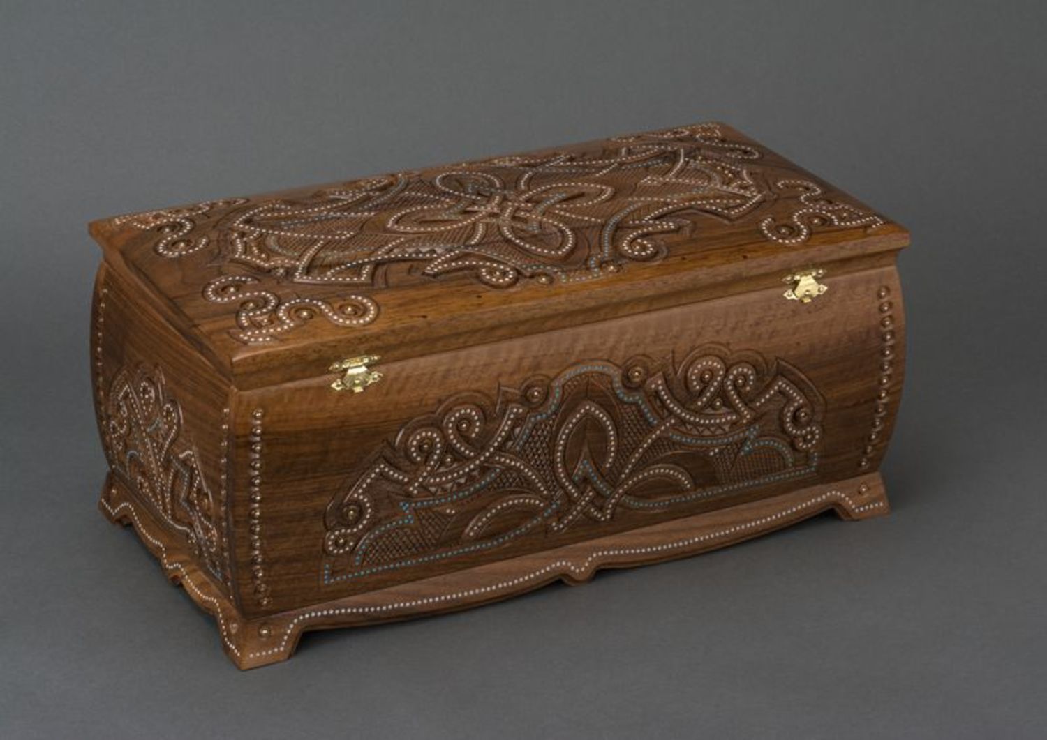 Wooden box with inlay photo 5