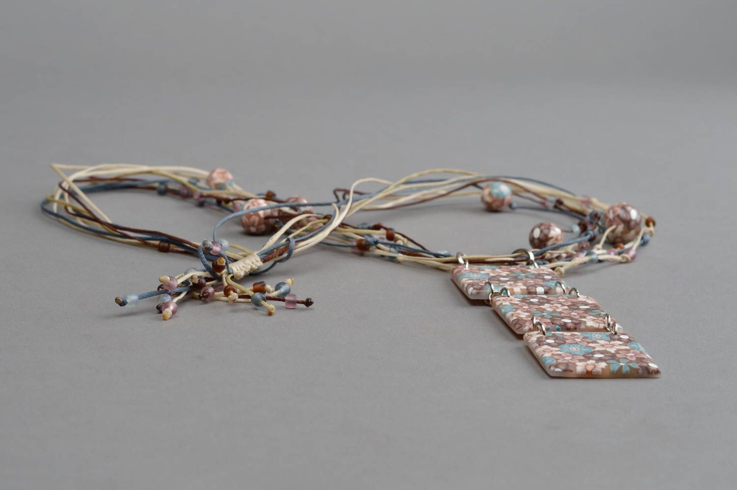 Handmade plastic pendant designer pendant polymer clay jewelry for girls photo 4