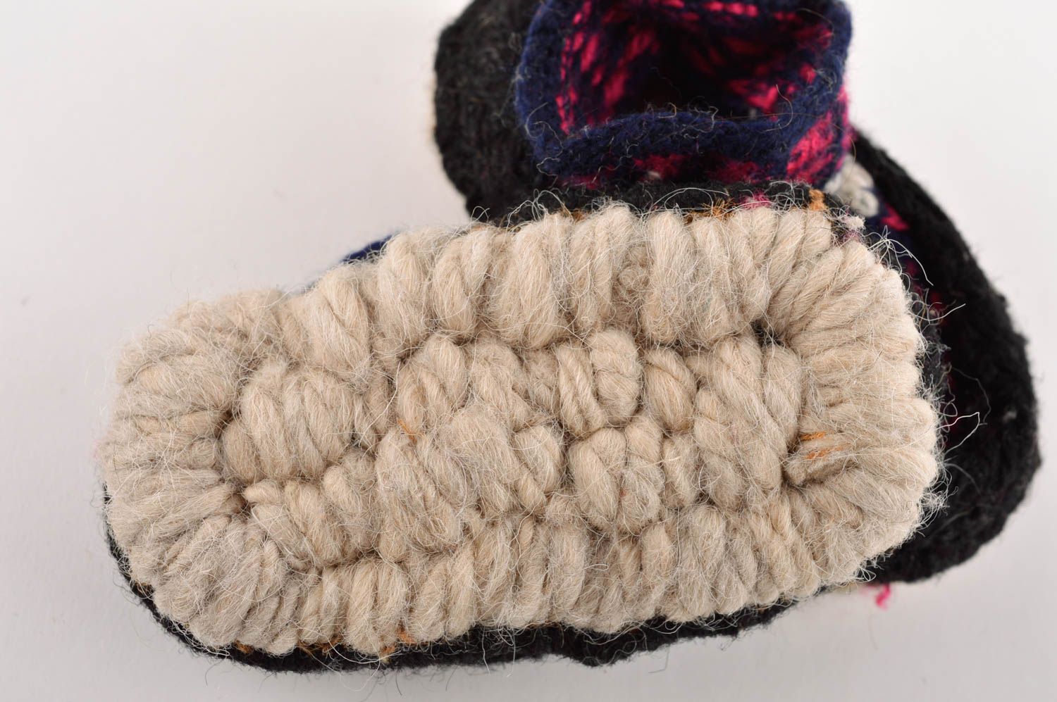 Zapatillas de casa artesanales de lana calzado infantil regalo original foto 5