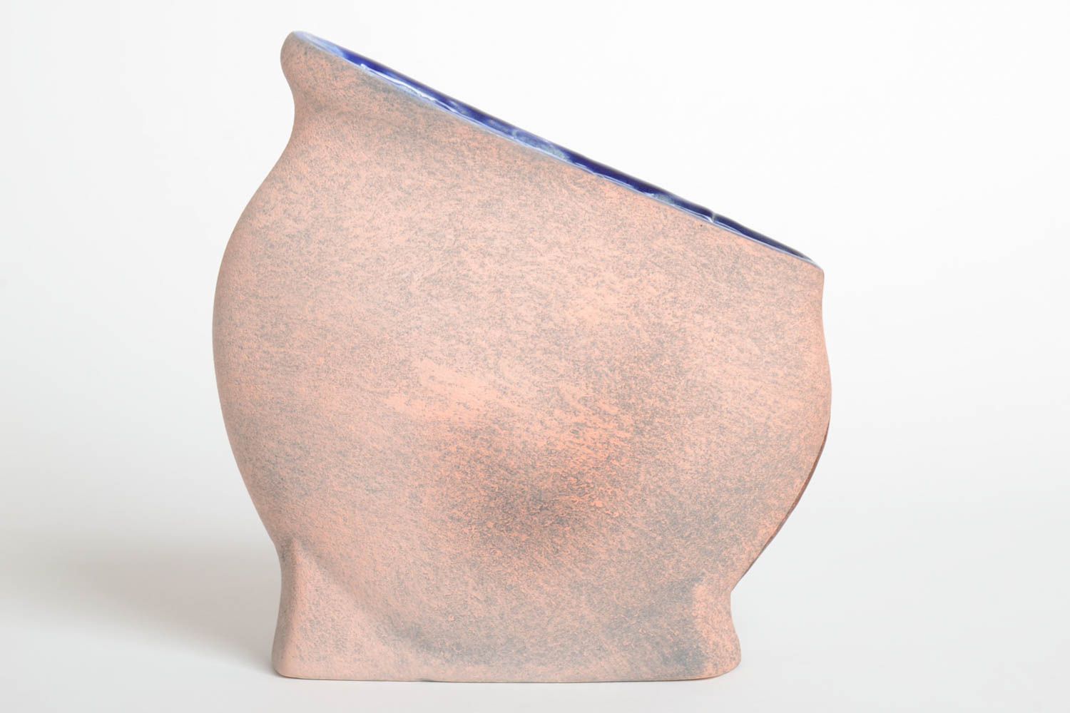 Vase aus Ton handmade Deko Wohnzimmer Keramik Vase mit originellem Muster foto 4