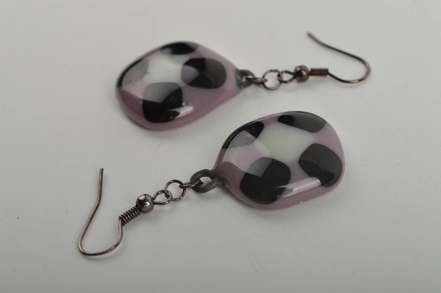 Handmade glass earrings elite dangle earrings glass art fashion accessories photo 4