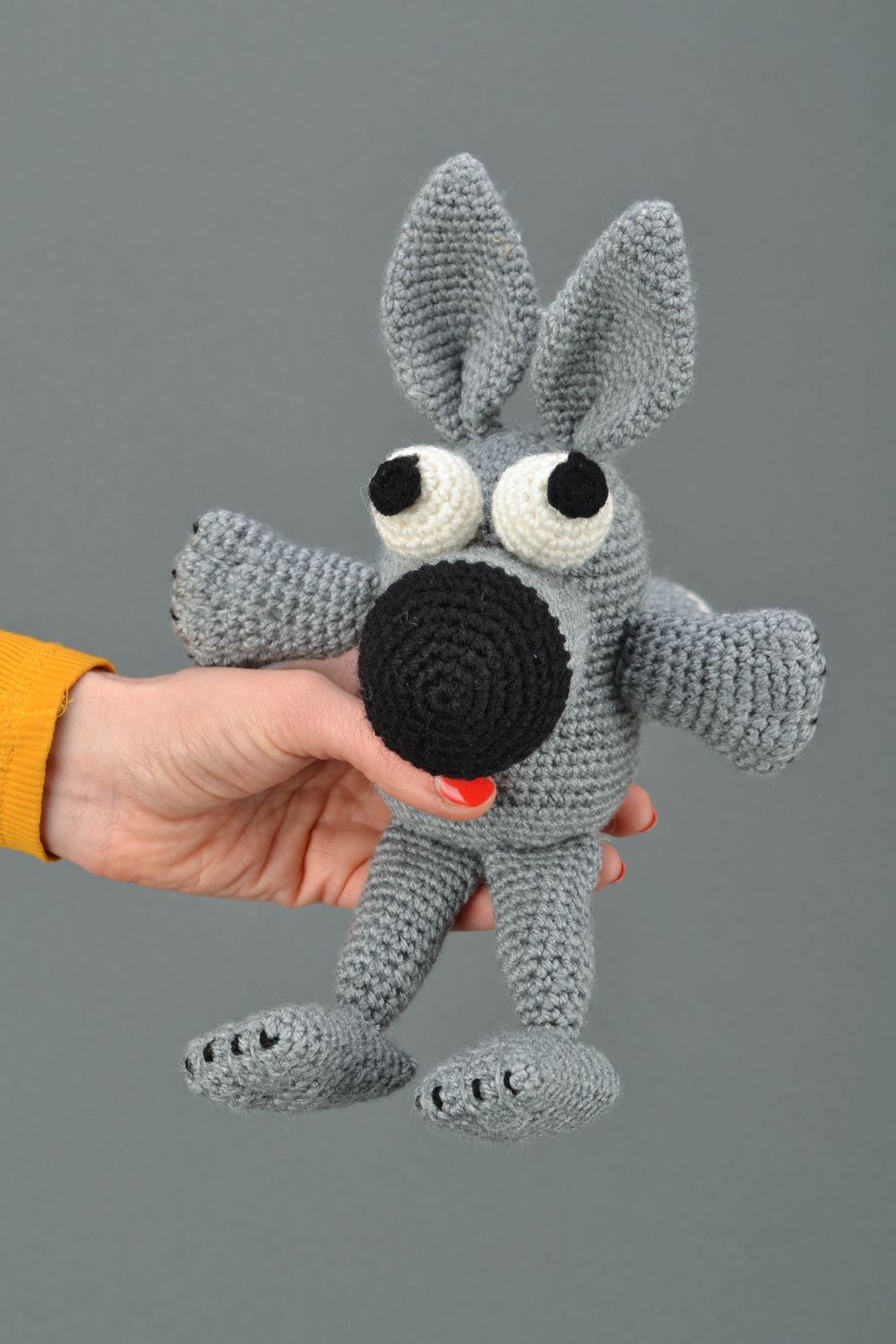 Soft crochet toy Gray Wolf photo 2