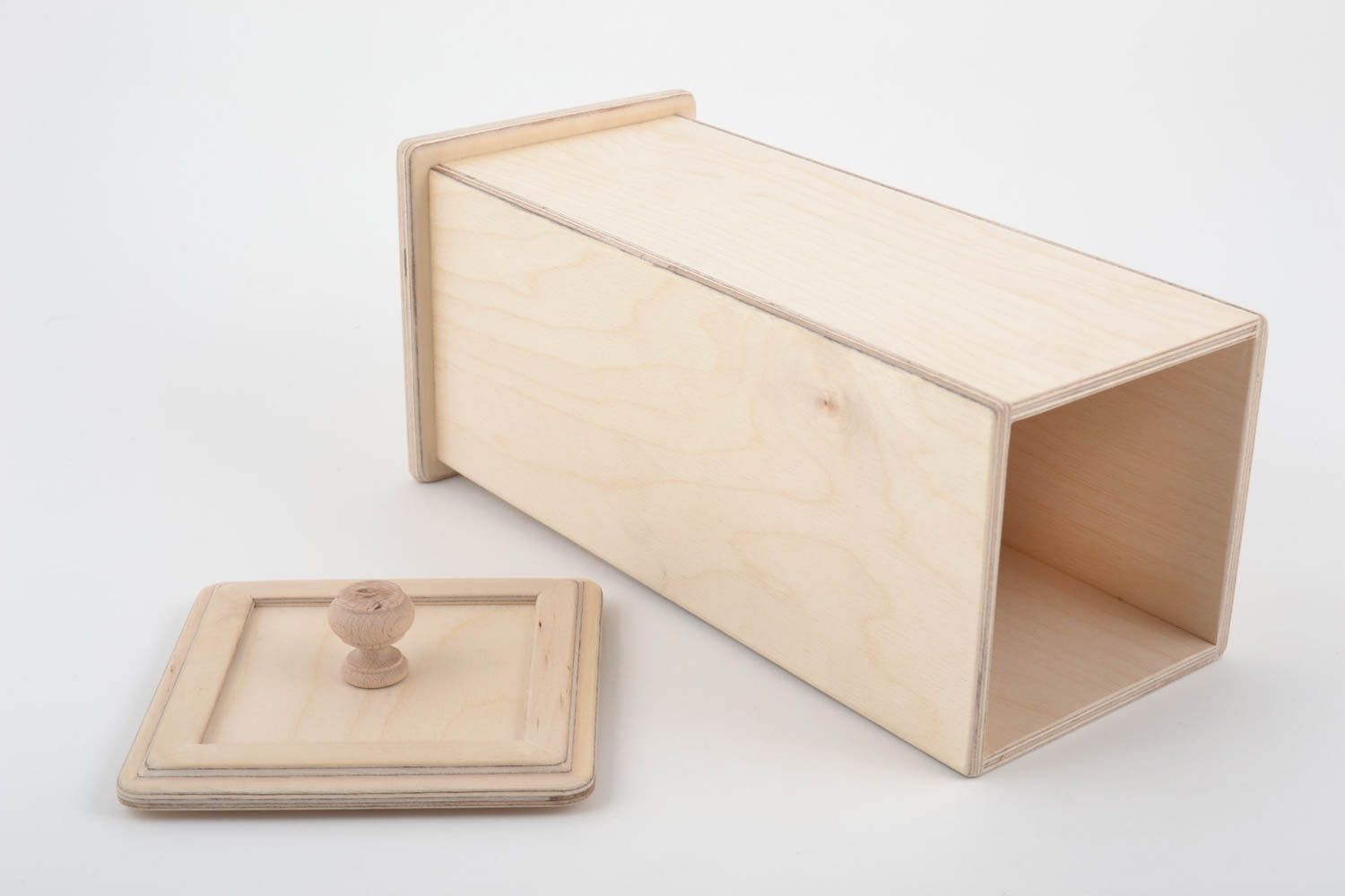 Pieza de madera para creatividad artesanal de contrachapado caja para espagueti foto 3