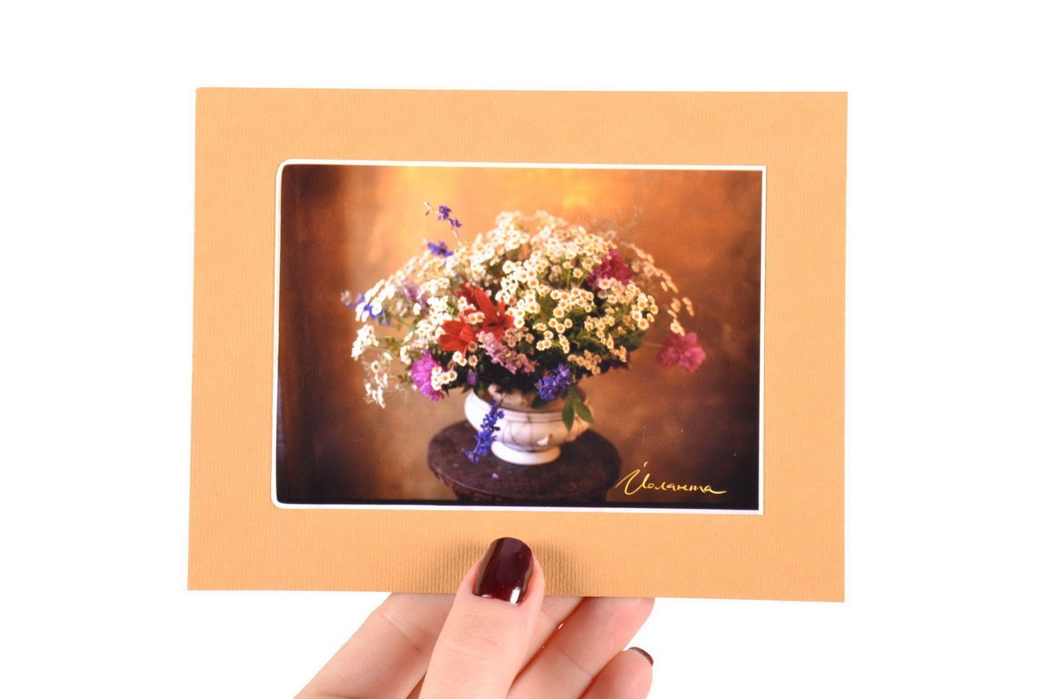 Postcard with flowers photo 5
