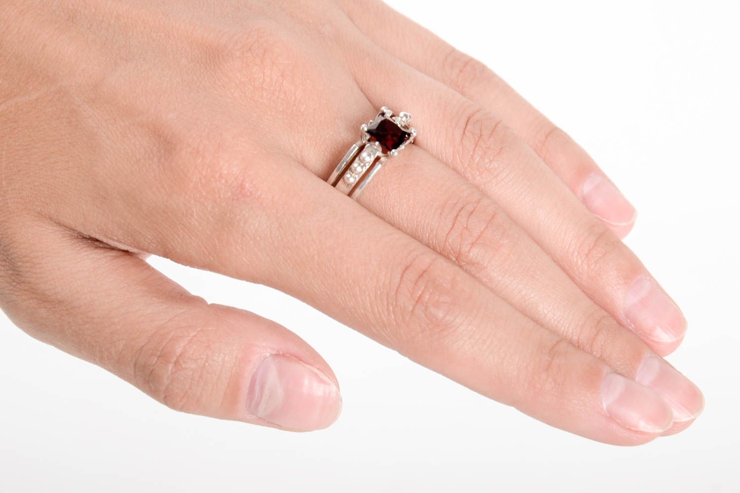 Handmade Damen Modeschmuck Ring am Finger Juwelier Modeschmuck ungewöhnlich foto 1