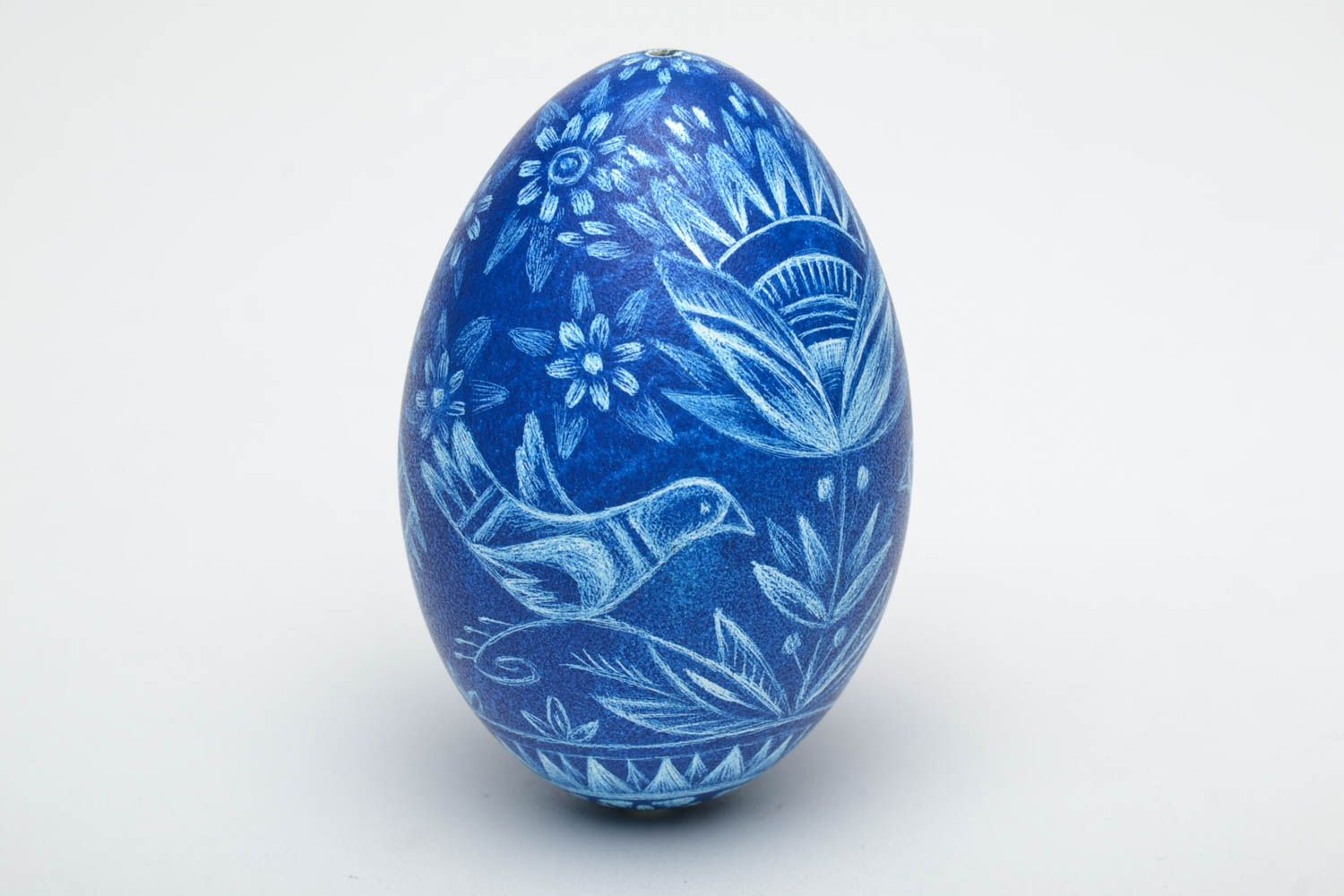 Oeuf décoratif de Pâques bleu original fait main Ange clair photo 4