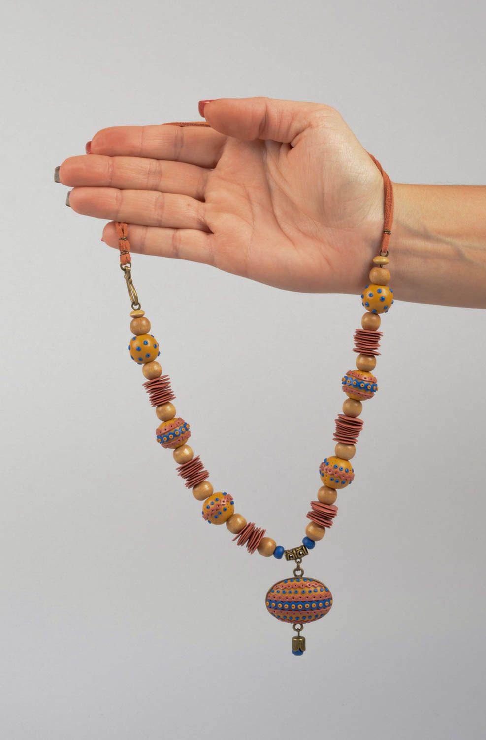 Collar de arcilla polimérica hecho a mano accesorio artesanal collar para mujer foto 5