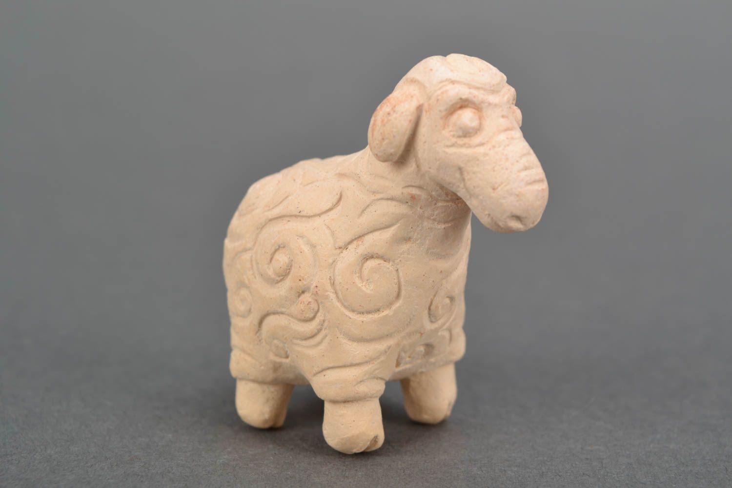 Figurine céramique faite main Mouton photo 1