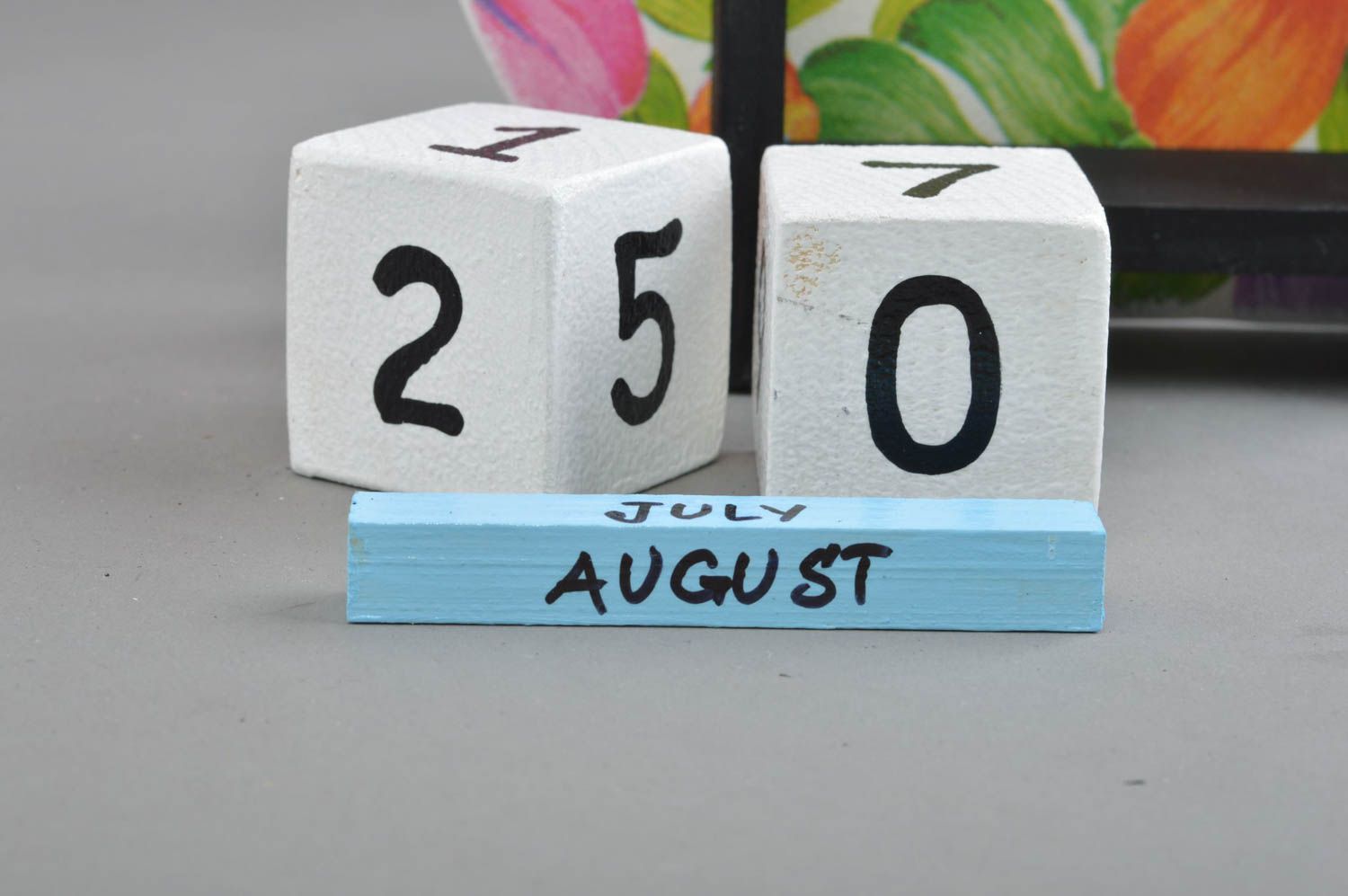 Calendario hecho a mano de decoupage decoración de interior regalo para niños  foto 4