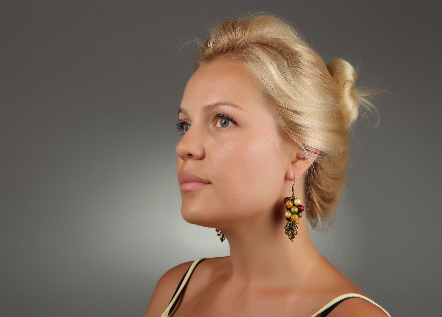 Ohrringe mit keramischen Perlen Weintraube foto 5