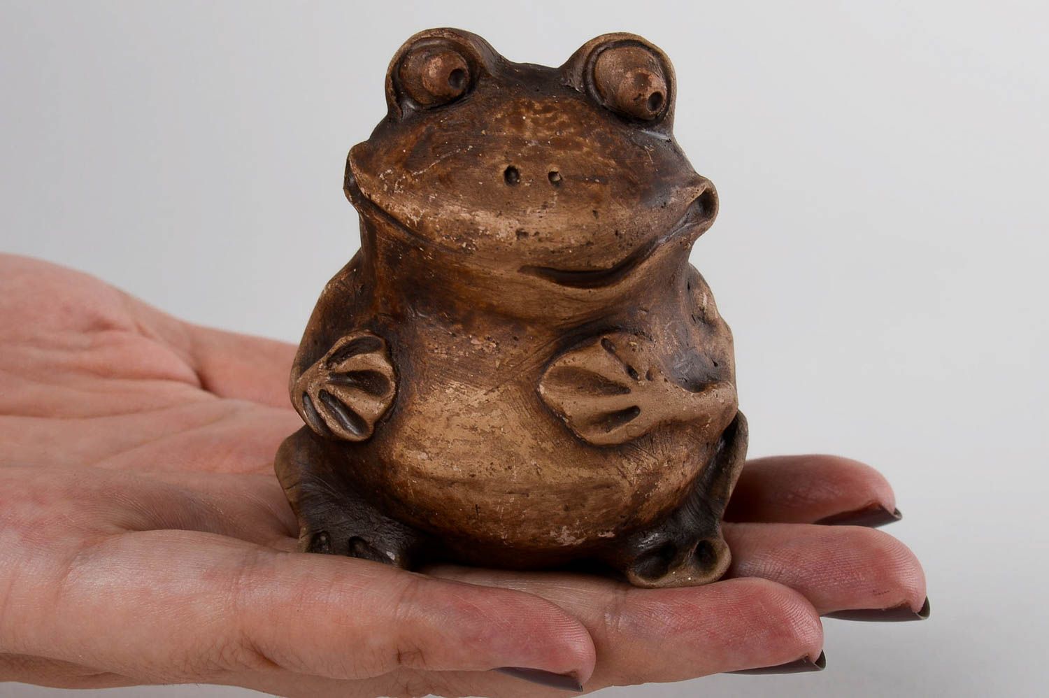 Keramik Frosch handgemachte kleine Pfeife tolles Lernspielzeug für Kinder foto 5