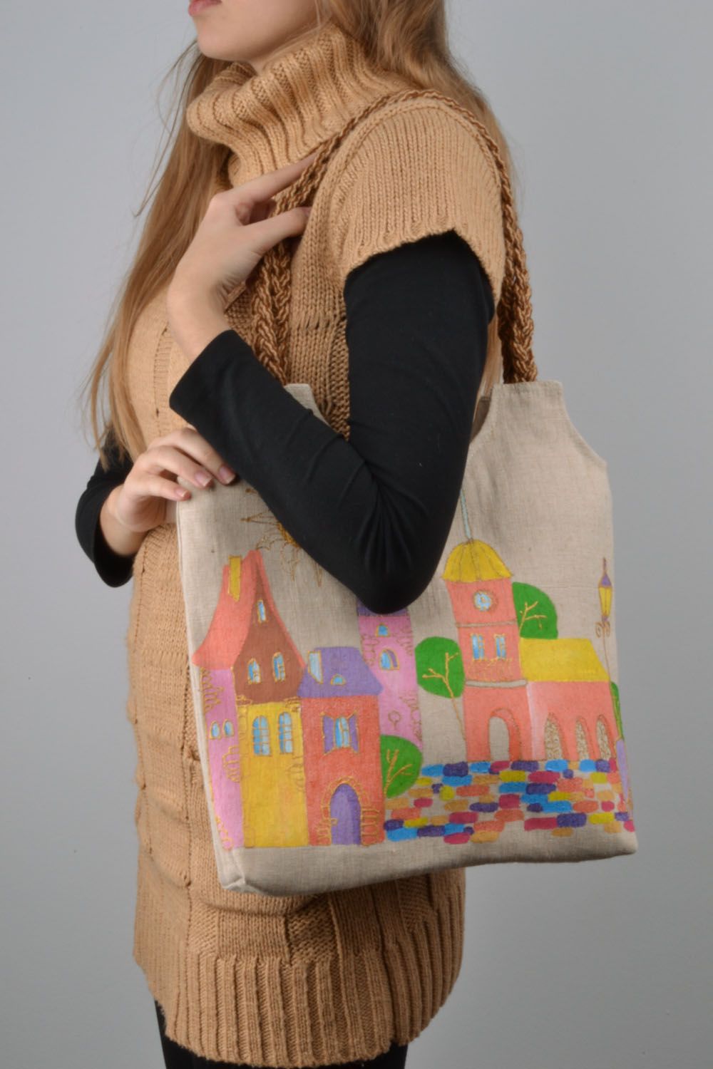 Textile bag in eco style photo 1
