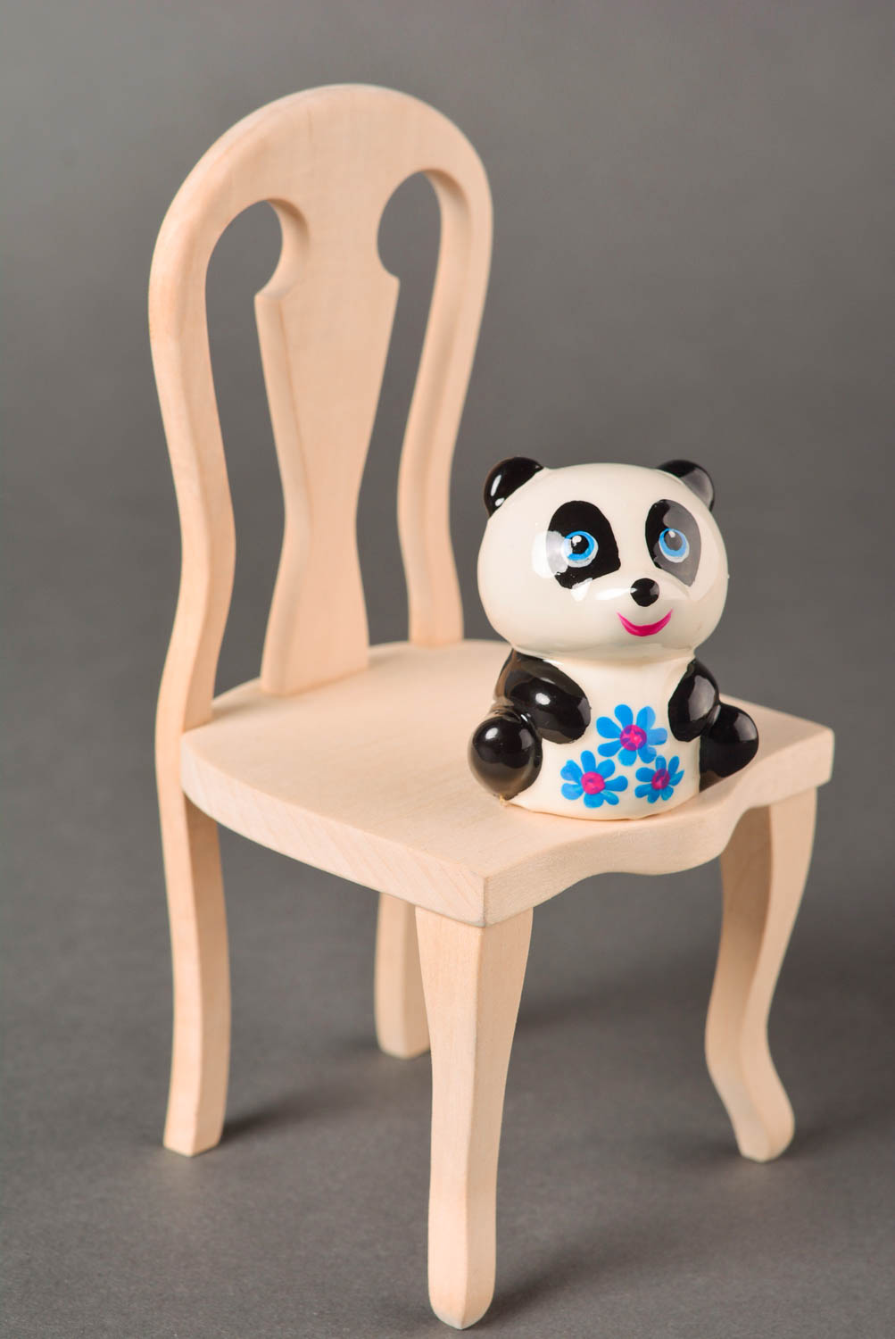 Handgefertigt Gips Figur Deko Wohnzimmer kreative Geschenkidee Panda foto 1