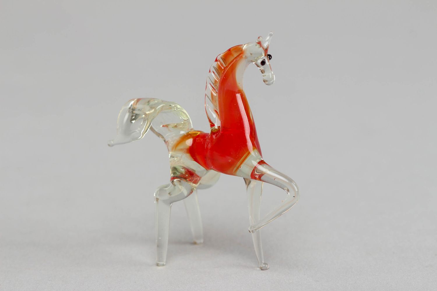 Handmade Lampwork Figurine Pferd aus Glas für Kinder Handarbeit foto 1