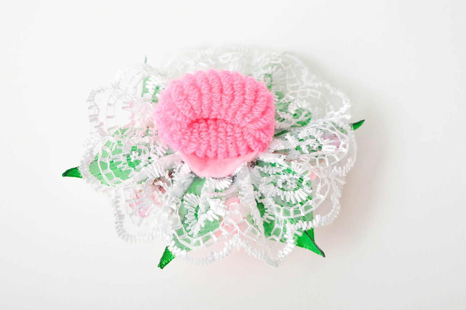 Haargummi für Mädchen handgemacht Deko Accessoire stilvoll Haargummi Blume foto 3