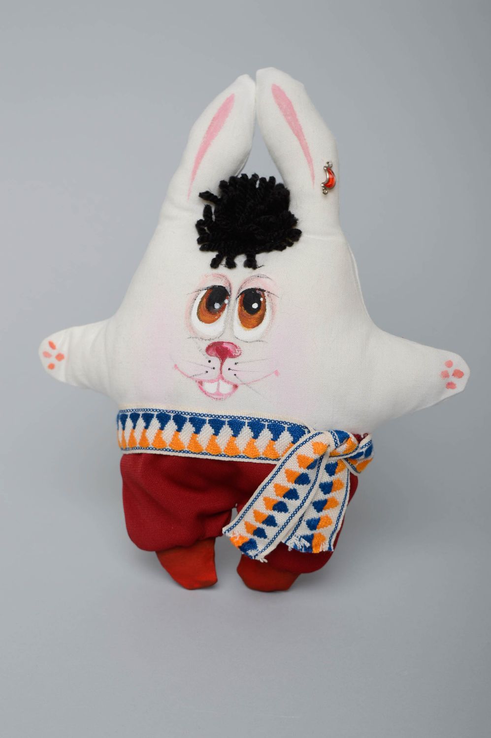 Handmade soft toy Rabbit in National Costume photo 1