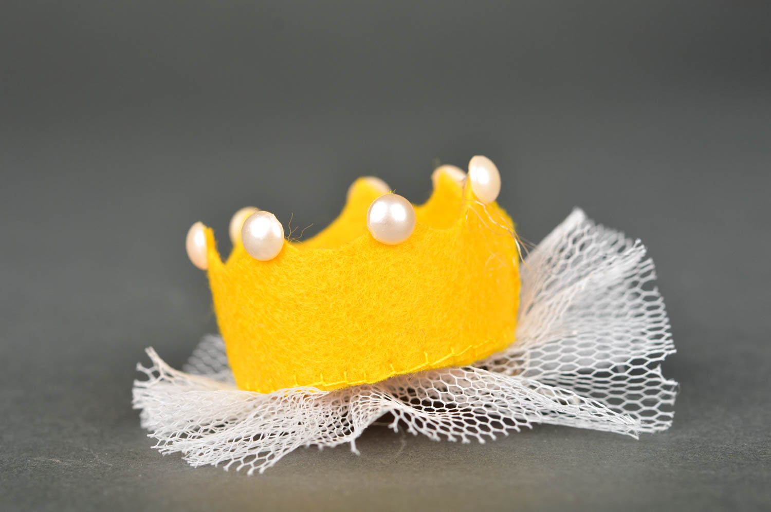 Pinza de pelo artesanal accesorio para niña regalo original Corona vistosa foto 2