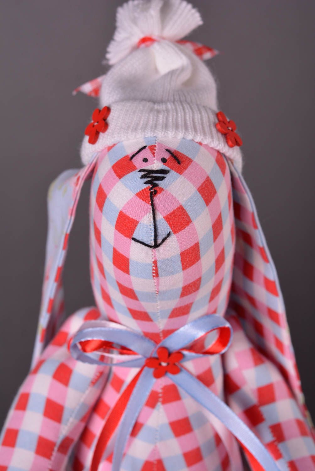 Игрушка заяц ручной работы авторская игрушка стильный подарок для ребенка фото 4