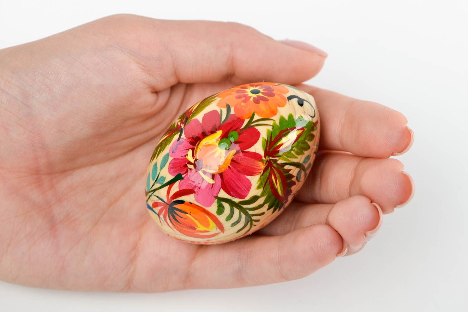 Huevo decorado artesanal de madera decoración de interior regalo original  foto 2