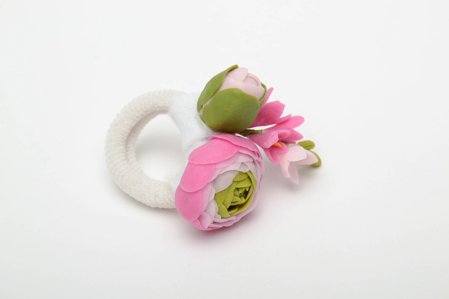 Handmade Haargummi Blume foto 2