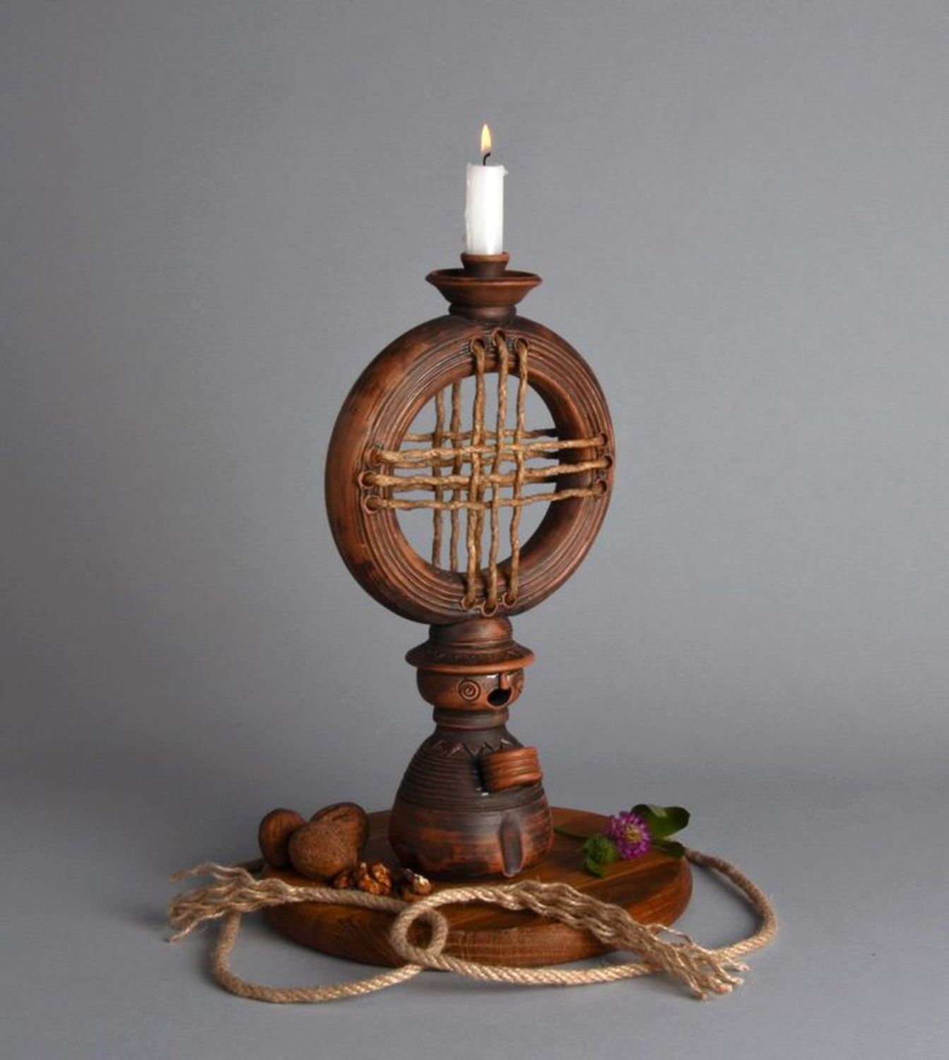 Ceramic decorative candlestick photo 1