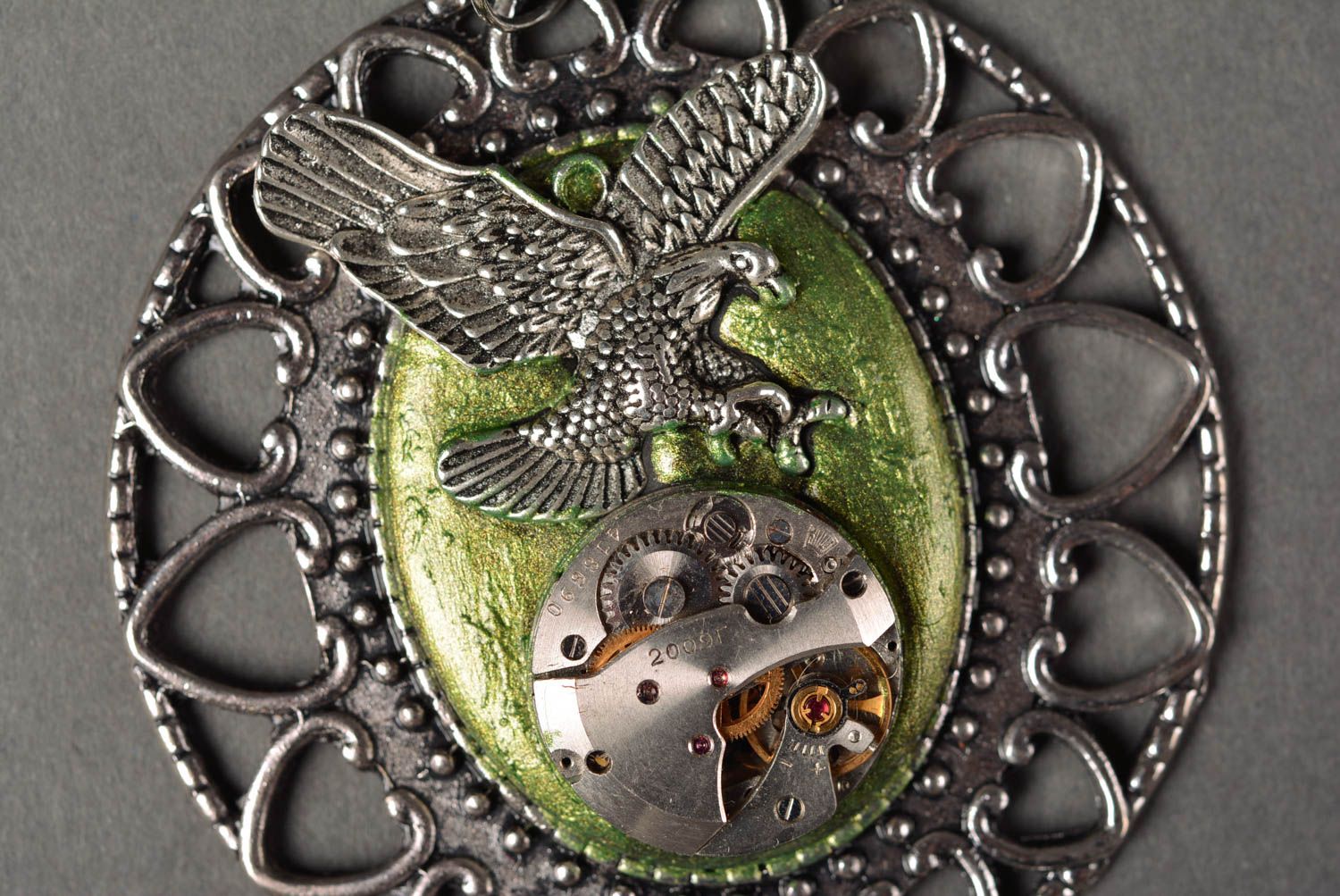 Unusual handmade metal pendant steampunk jewelry fashion trends gift ideas photo 3