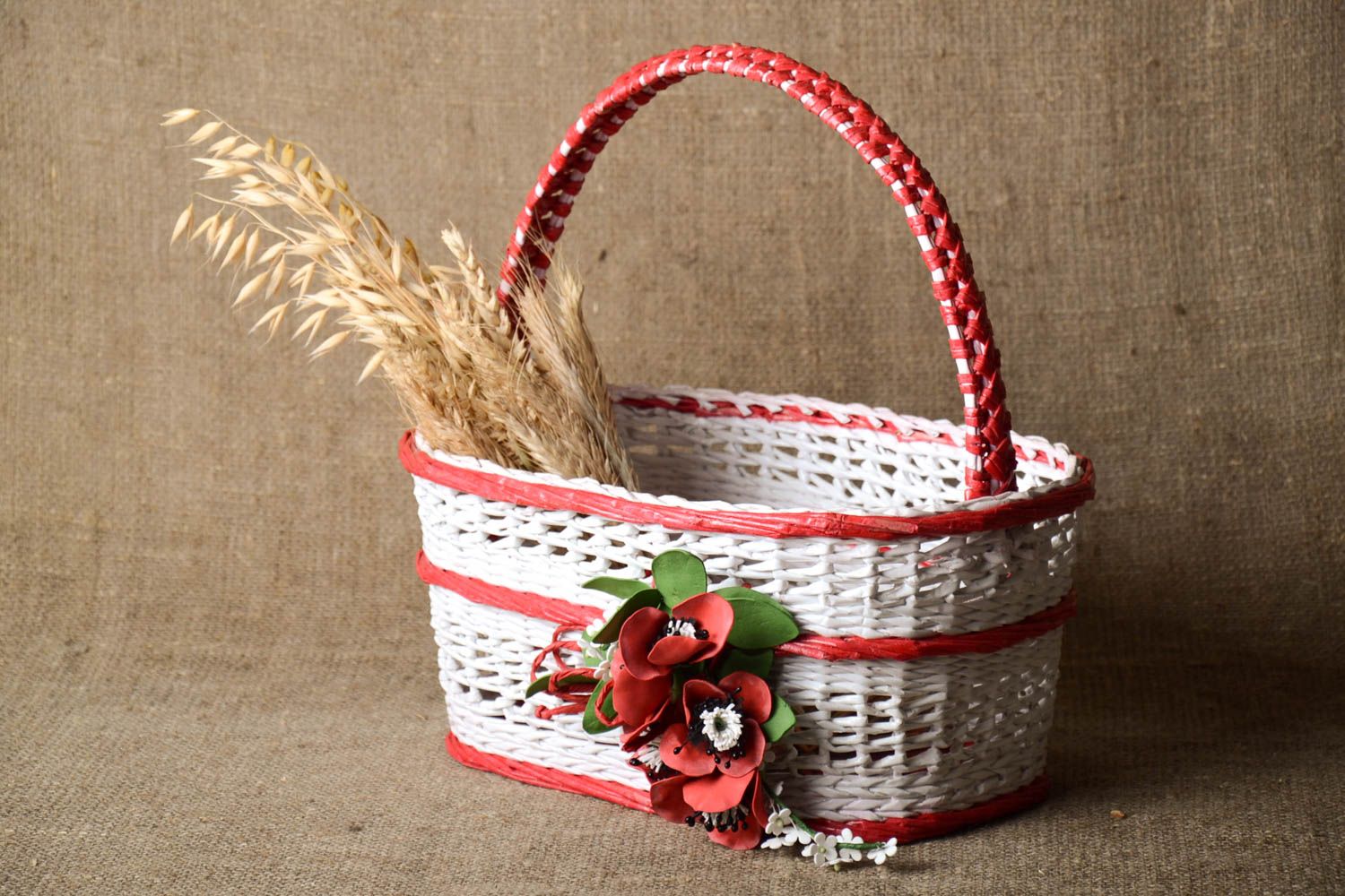 Beautiful woven basket unusual designer box stylish lovely kitchen utensils photo 1