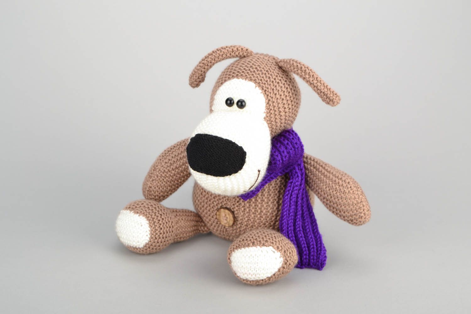 Brinquedo tricotado para interior feito à mão Cão Buffy foto 3