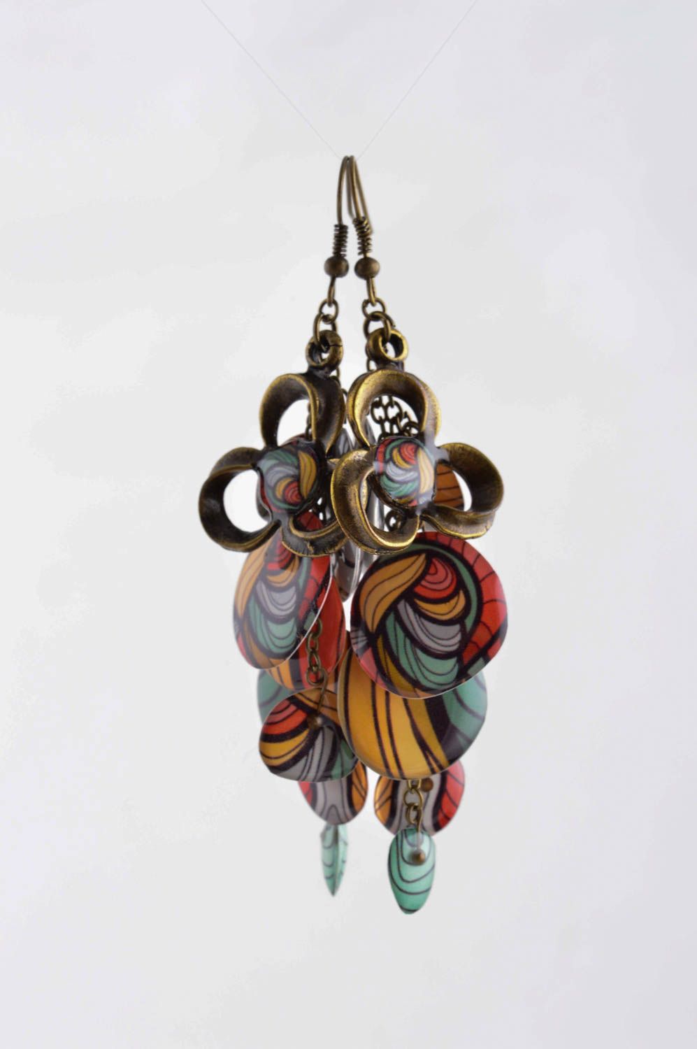 Handmade cute designer accessory beautiful dangling earrings stylish jewelry photo 3