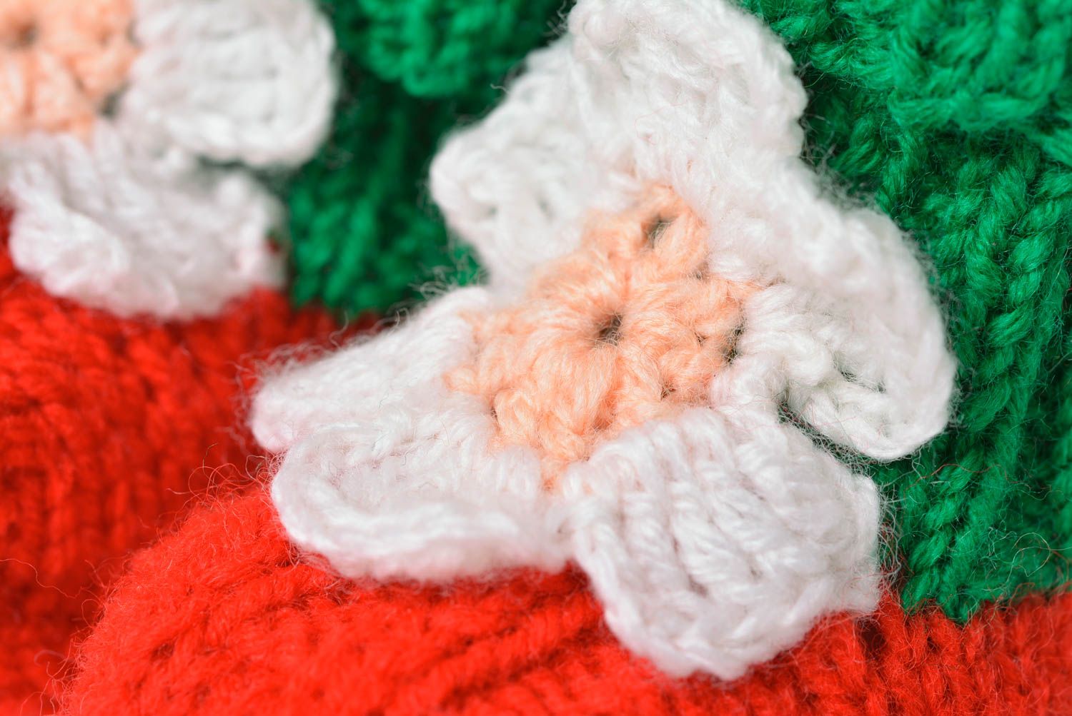 Handmade knitted baby booties made of wool winter socks for small children photo 2