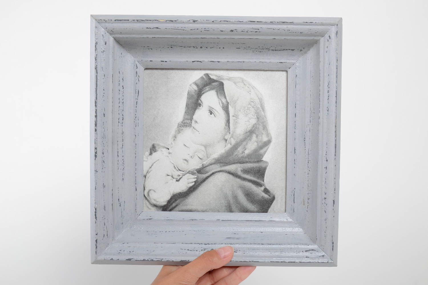 Cuadro hecho a mano con una imagen decoración en decoupage regalo original foto 5