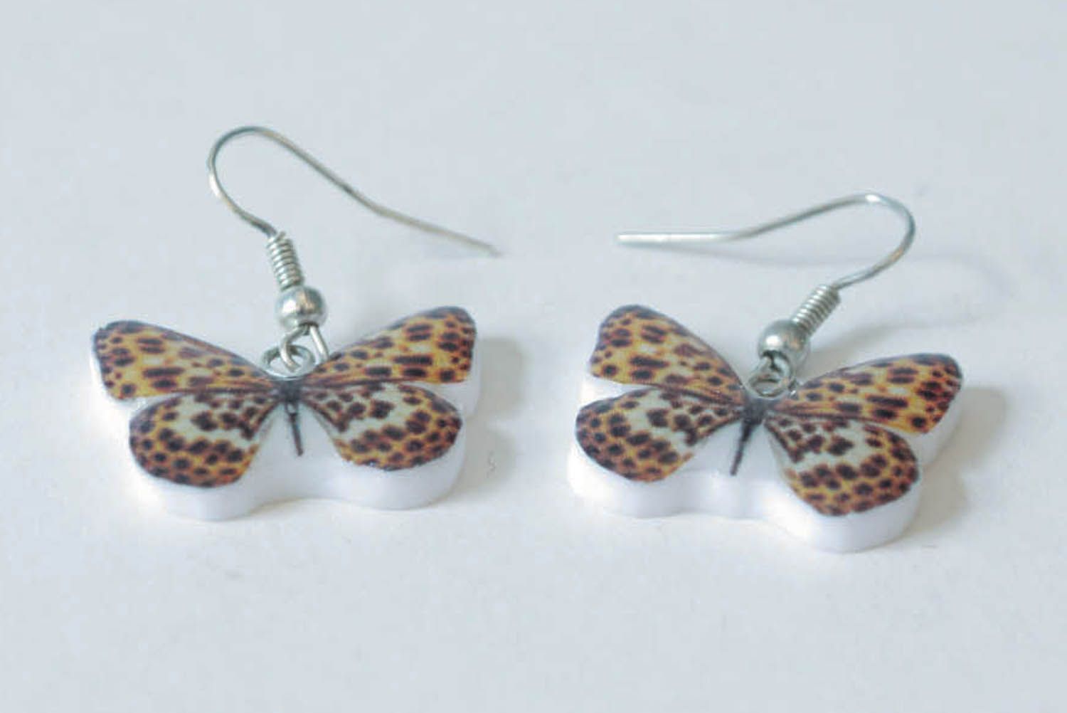 Handgemachte Ohrringe Schmetterlinge foto 2