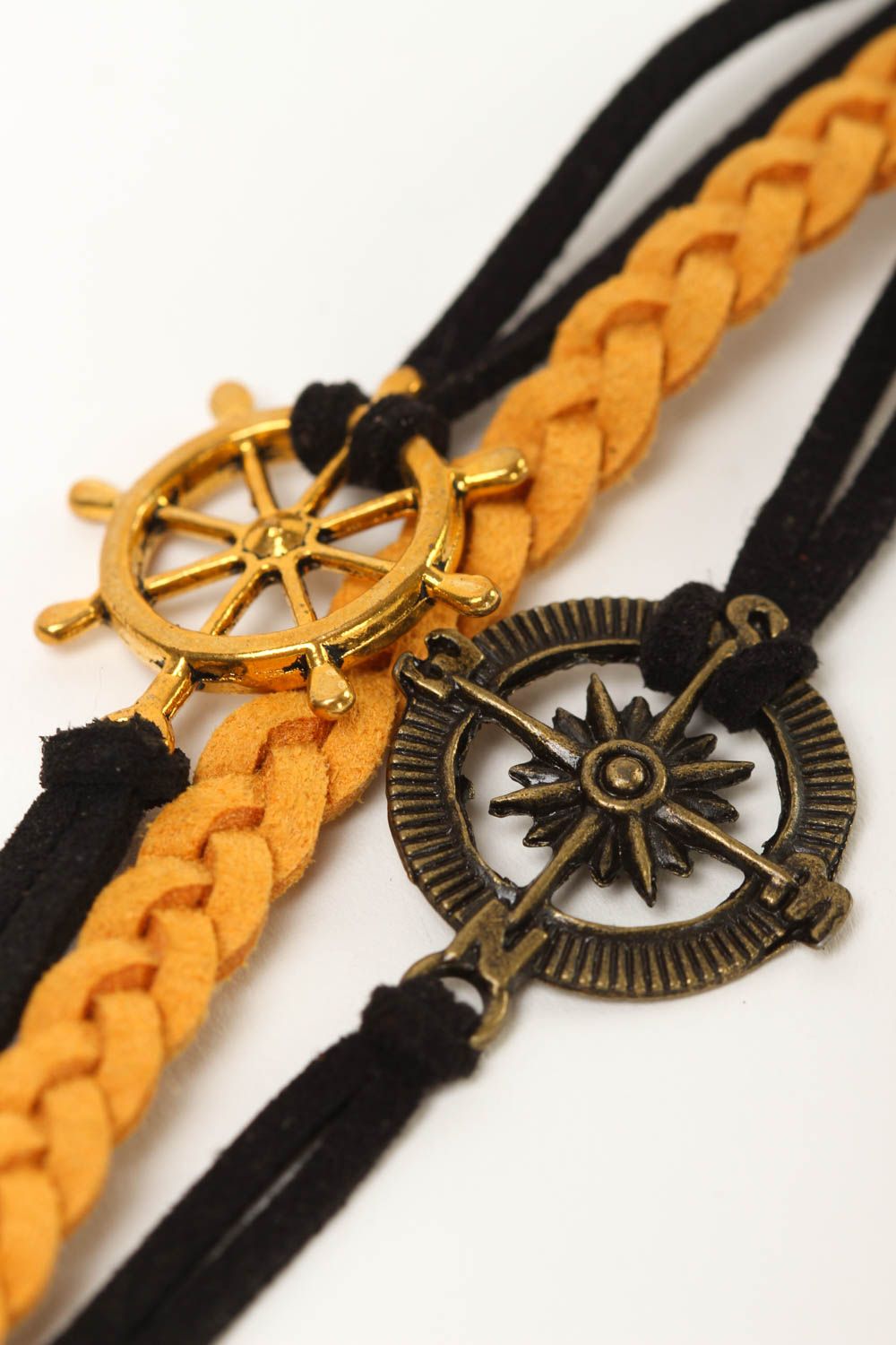 Bracelet design marin Bijou fait main multirang cuir daim Cadeau pour femme photo 2