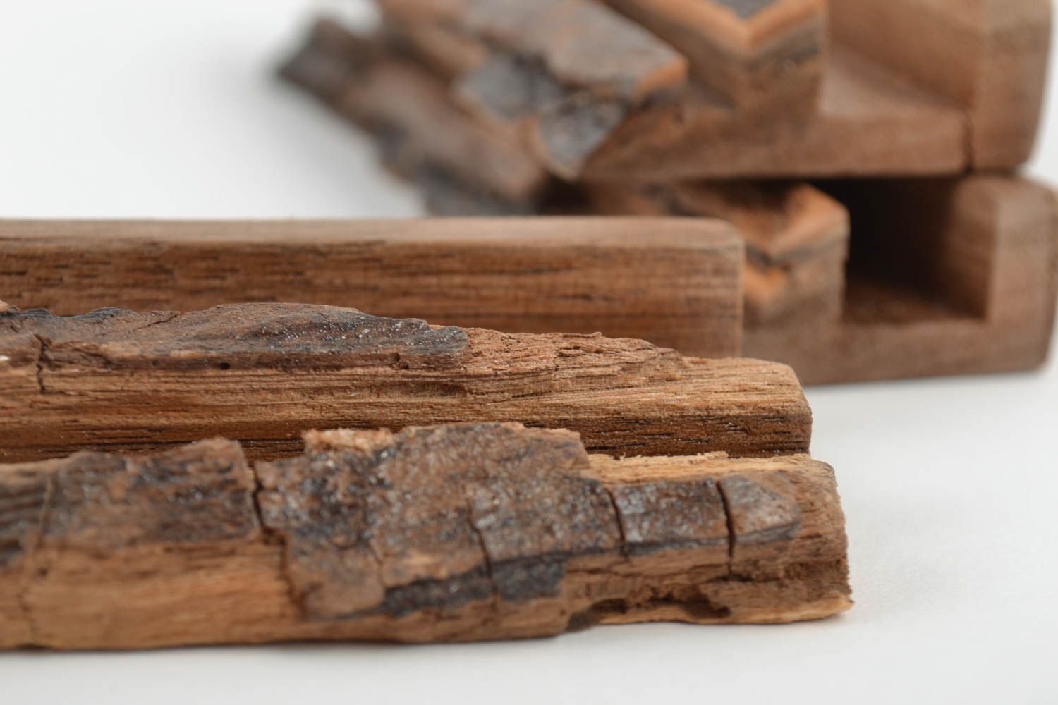Sujetadores para tablets ecológicos de madera artesanales originales 3 piezas   foto 3