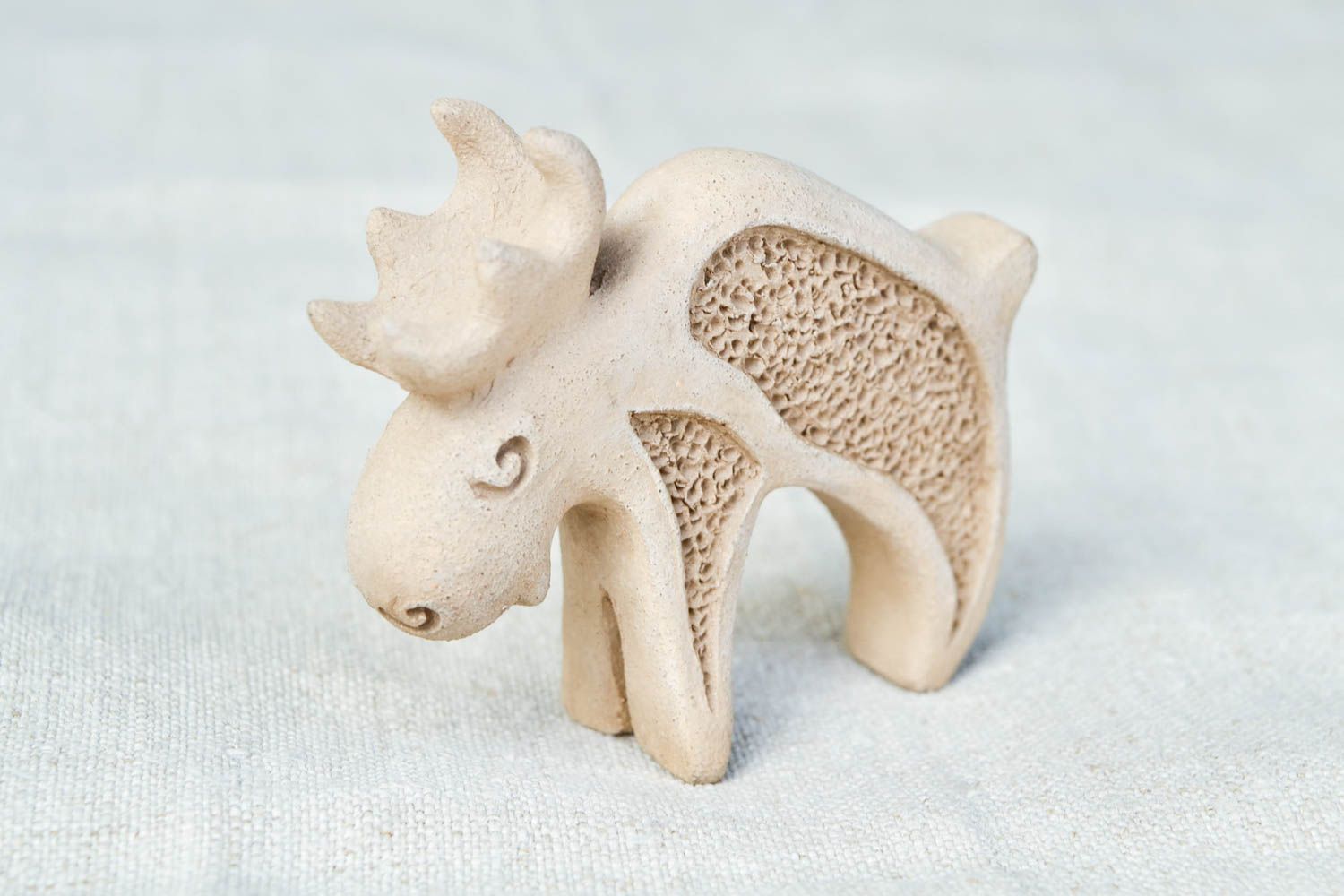 Керамическая свистулька ручной работы лось глиняная игрушка свистулька из глины фото 5