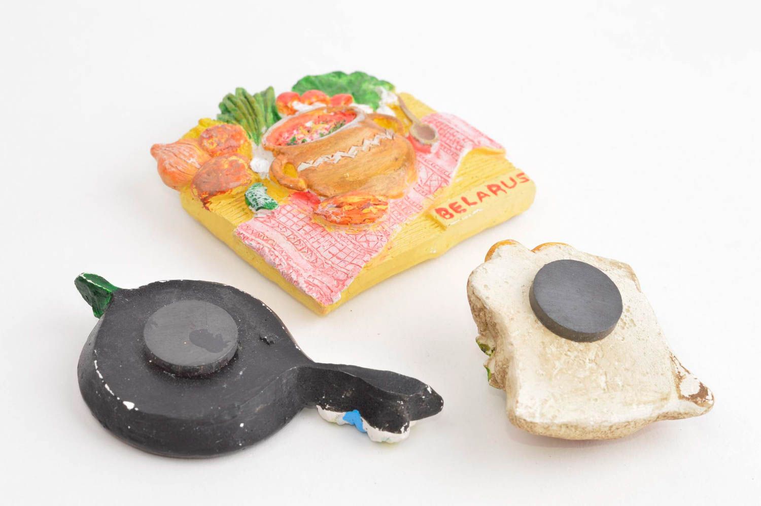 Grelle Kühlschrank Magnete handmade Wohn Accessoires Küchen Deko 3 Stück Essen foto 3