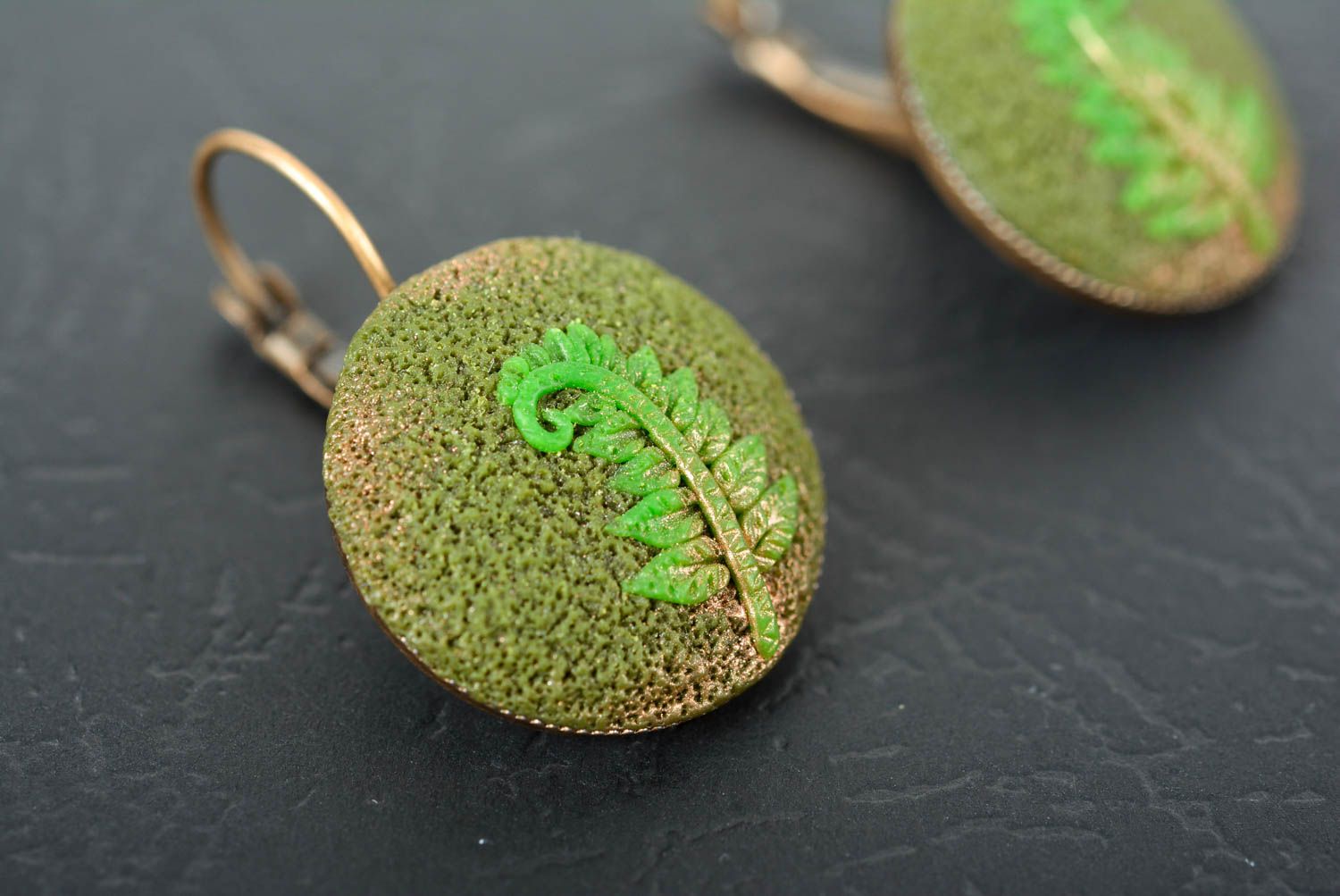 Handmade earrings polymer clay dangling earrings fashion accessories gift ideas photo 5
