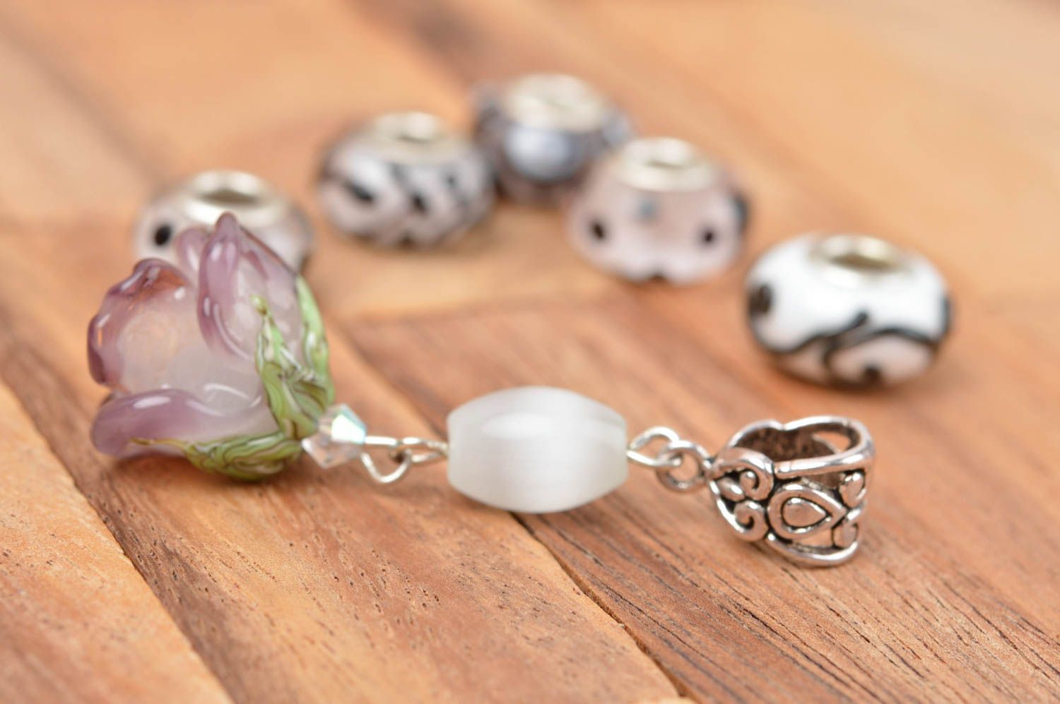 Glass pendant handmade pendant lampwork jewelry fashion jewelry for women photo 1